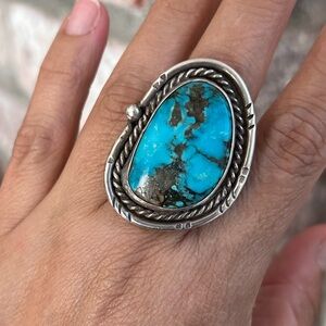 Kingman Turquoise Statement Ring